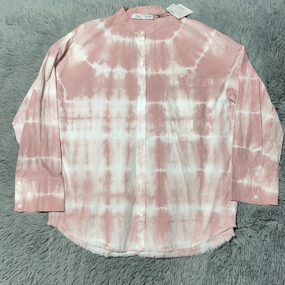 ❌SOLD❌🥰🥰ZARA Tie Bye Button Down Shirt🥰🥰 - Picture 7 of 12